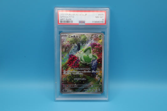 PSA 8    Sprigatito - Triplet Beat SV1a - Japanisch - PSA 8
